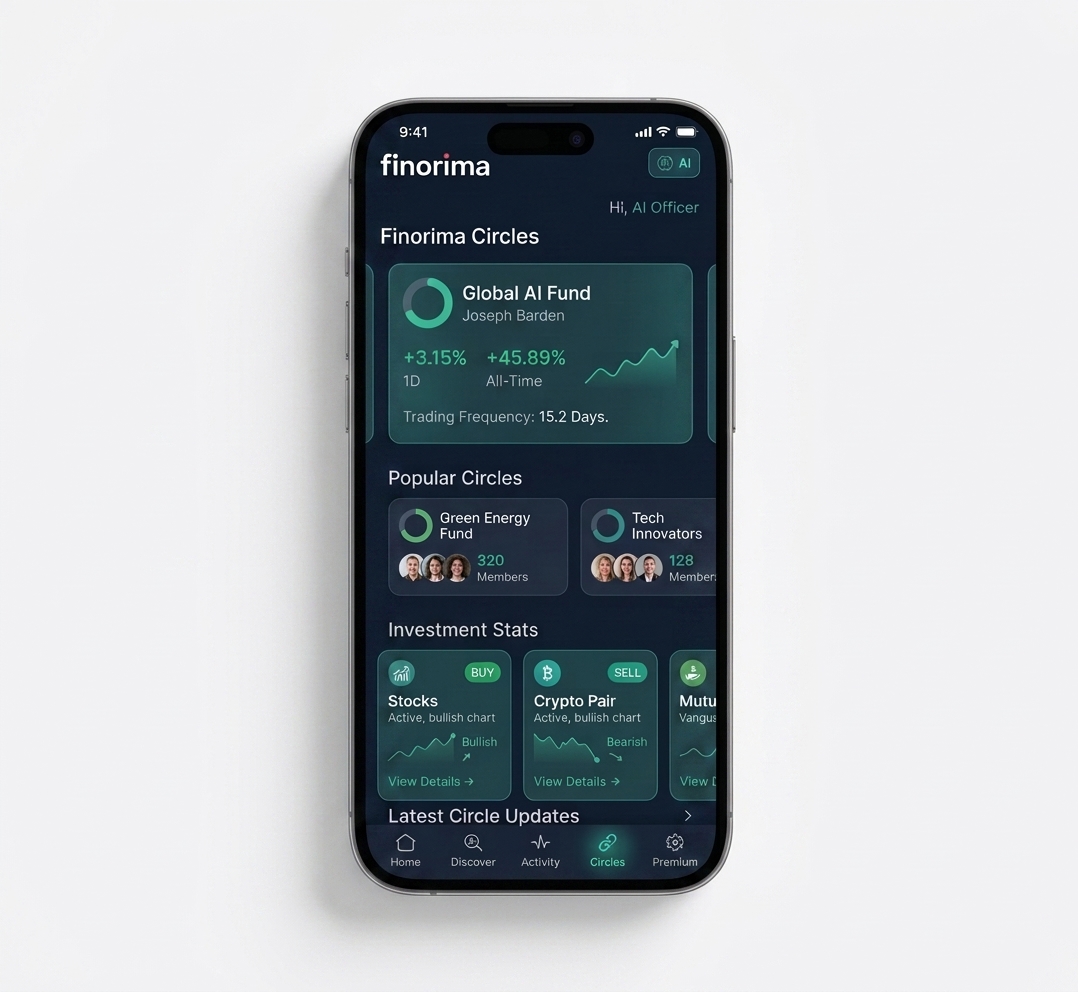 Finorima Mobile App Interface